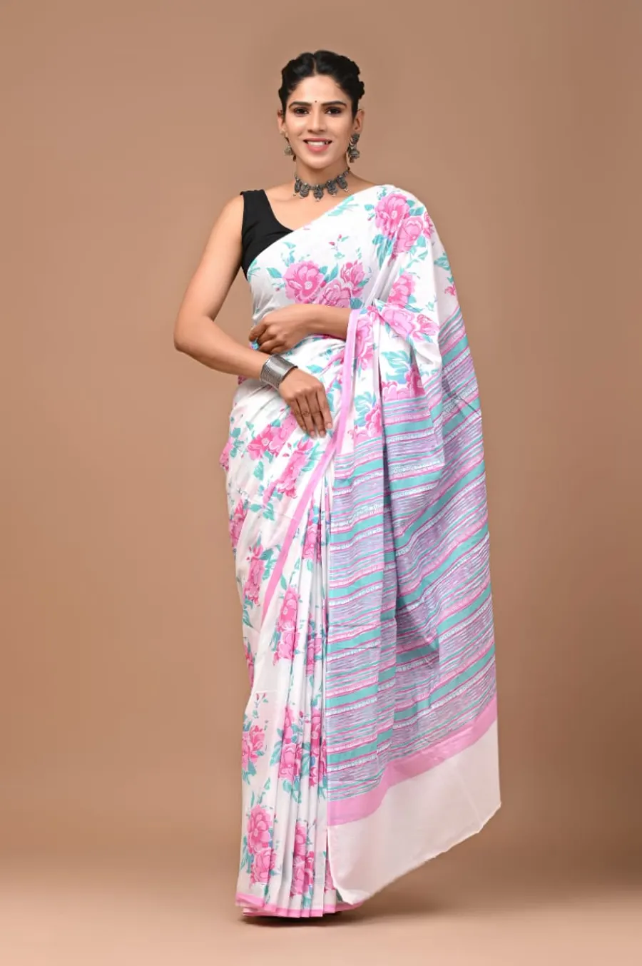 Perfect For Daily Wear New Cotton Mulmul Sarees
